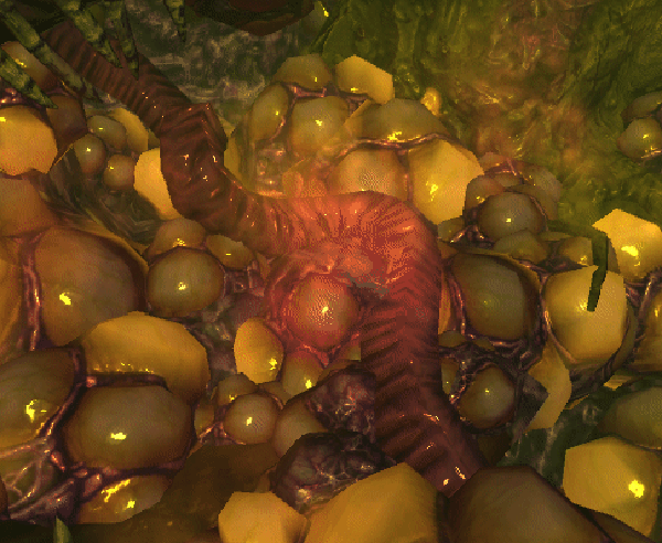 pulsating worm and pustules